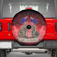 Australia And New Zealand ANZAC Day Spare Tire Cover Soldiers Lest We Forget LT05 - Polynesian Pride