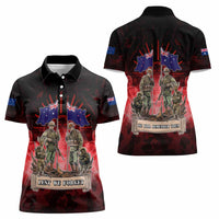 Australia And New Zealand ANZAC Day Women Polo Shirt Soldiers Lest We Forget LT05 - Polynesian Pride