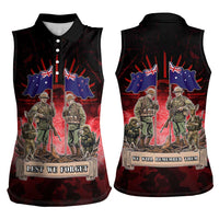 Australia And New Zealand ANZAC Day Women Sleeveless Polo Shirt Soldiers Lest We Forget LT05 - Polynesian Pride