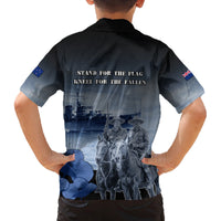 New Zealand ANZAC Day Family Matching Tank Maxi Dress and Hawaiian Shirt HMNZS Achilles We Will Remember Them LT05 - Polynesian Pride
