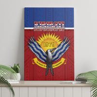 Kiribati 45th Independence Day Canvas Wall Art Lesser Frigatebird Tribal Pattern