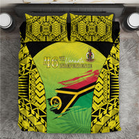 Vanuatu 46th Independence Bedding Set Special Style LT05 Yellow - Polynesian Pride