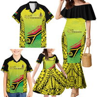 Vanuatu 45th Independence Family Matching Mermaid Dress and Hawaiian Shirt Special Style LT05 - Polynesian Pride