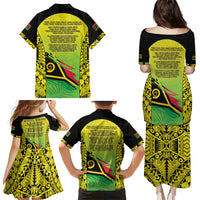 Vanuatu 45th Independence Family Matching Puletasi and Hawaiian Shirt Special Style - Polynesian Pride