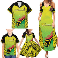 Vanuatu 45th Independence Family Matching Summer Maxi Dress and Hawaiian Shirt Special Style LT05 - Polynesian Pride