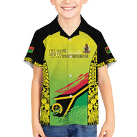 Vanuatu 45th Independence Family Matching Tank Maxi Dress and Hawaiian Shirt Special Style LT05 Son's Shirt Yellow - Polynesian Pride