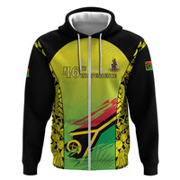 Vanuatu 46th Independence Hoodie Special Style LT05 Zip Hoodie Yellow - Polynesian Pride