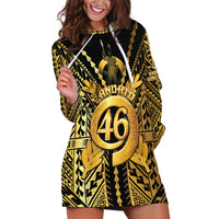 Vanuatu 45th Anniversary Of Independence Hoodie Dress Gold Style - Polynesian Pride