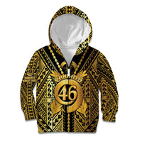 Vanuatu 45th Anniversary Of Independence Kid Hoodie Gold Style - Polynesian Pride