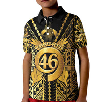 Vanuatu 45th Anniversary Of Independence Kid Polo Shirt Gold Style - Polynesian Pride