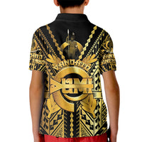 Vanuatu 45th Anniversary Of Independence Kid Polo Shirt Gold Style - Polynesian Pride