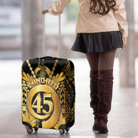 Vanuatu 45th Anniversary Of Independence Luggage Cover Gold Style - Polynesian Pride