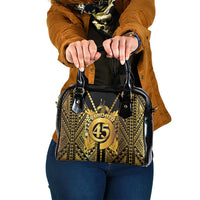 Vanuatu 45th Anniversary Of Independence Shoulder Handbag Gold Style - Polynesian Pride
