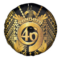 Vanuatu 45th Anniversary Of Independence Spare Tire Cover Gold Style - Polynesian Pride