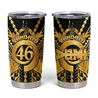 Vanuatu 45th Anniversary Of Independence Tumbler Cup Gold Style - Polynesian Pride