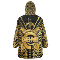 Vanuatu 45th Anniversary Of Independence Wearable Blanket Hoodie Gold Style - Polynesian Pride