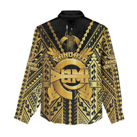 Vanuatu 45th Anniversary Of Independence Women Casual Shirt Gold Style - Polynesian Pride