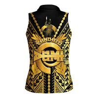 Vanuatu 45th Anniversary Of Independence Women Sleeveless Polo Shirt Gold Style LT05 - Polynesian Pride