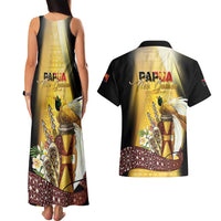 Papua New Guinea Couples Matching Tank Maxi Dress and Hawaiian Shirt 50 Years Of Independence LT05 - Polynesian Pride