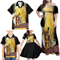Papua New Guinea Family Matching Off Shoulder Maxi Dress and Hawaiian Shirt 50 Years Of Independence LT05 - Polynesian Pride