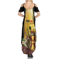 Papua New Guinea Family Matching Summer Maxi Dress and Hawaiian Shirt 50 Years Of Independence LT05 - Polynesian Pride