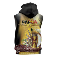 Papua New Guinea Sleeveless Zip Hoodie 50 Years Of Independence - Polynesian Pride
