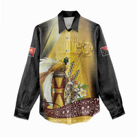 Papua New Guinea Women Casual Shirt 50 Years Of Independence LT05 - Polynesian Pride
