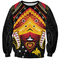 Papua New Guinea Independence Day Sweatshirt Tribal Mask LT05 Unisex Red - Polynesian Pride
