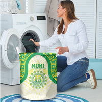 Kuki Independence 2026 Laundry Basket Cook Islands 15 Finest White Version LT05 - Polynesian Pride