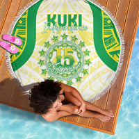 Kuki Independence 2026 Beach Blanket Cook Islands 15 Finest White Version LT05 - Polynesian Pride