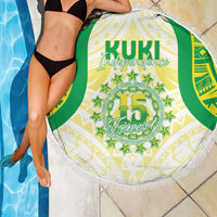 Kuki Independence 2026 Beach Blanket Cook Islands 15 Finest White Version LT05 - Polynesian Pride