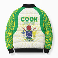 Kuki Independence 2026 Bomber Puffer Jacket Cook Islands 15 Finest White Version LT05 - Polynesian Pride