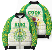 Kuki Independence 2026 Bomber Puffer Jacket Cook Islands 15 Finest White Version LT05 - Polynesian Pride