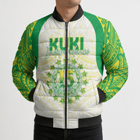 Kuki Independence 2026 Bomber Puffer Jacket Cook Islands 15 Finest White Version LT05 - Polynesian Pride