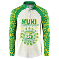 Kuki Independence 2026 Button Sweatshirt Cook Islands 15 Finest White Version LT05 White - Polynesian Pride