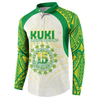 Kuki Independence 2026 Button Sweatshirt Cook Islands 15 Finest White Version LT05 - Polynesian Pride