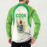 Kuki Independence 2026 Button Sweatshirt Cook Islands 15 Finest White Version LT05 - Polynesian Pride