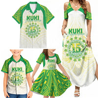 Kuki Independence 2026 Family Matching Summer Maxi Dress and Hawaiian Shirt Cook Islands 15 Finest White Version LT05 - Polynesian Pride