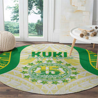 Kuki Independence 2026 Round Carpet Cook Islands 15 Finest White Version LT05 - Polynesian Pride