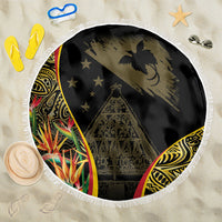 Papua New Guinea Hapi De Bilong Indipendens Beach Blanket Special Style LT05 One Size 150cm Black - Polynesian Pride