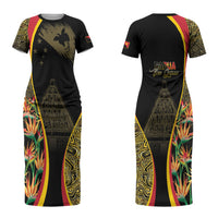 Papua New Guinea Hapi De Bilong Indipendens Couples Matching Short Sleeve Bodycon Dress and Hawaiian Shirt Special Style LT05 - Polynesian Pride