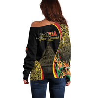 Papua New Guinea Hapi De Bilong Indipendens Off Shoulder Sweater Special Style LT05 - Polynesian Pride