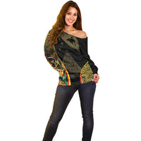 Papua New Guinea Hapi De Bilong Indipendens Off Shoulder Sweater Special Style LT05 - Polynesian Pride