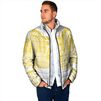 Philippines Filipinos Padded Jacket Igorot Tribal Pattern White LT05 - Polynesian Pride