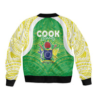 Kuki Independence 2026 Bomber Jacket Cook Islands 15 Finest Green Version LT05 - Polynesian Pride
