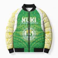 Kuki Independence 2026 Bomber Puffer Jacket Cook Islands 15 Finest Green Version LT05 Unisex Green - Polynesian Pride