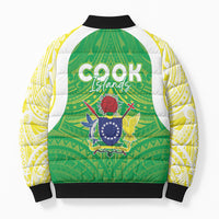 Kuki Independence 2026 Bomber Puffer Jacket Cook Islands 15 Finest Green Version LT05 - Polynesian Pride