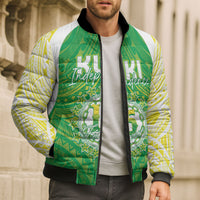 Kuki Independence 2026 Bomber Puffer Jacket Cook Islands 15 Finest Green Version LT05 - Polynesian Pride