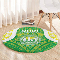 Kuki Independence 2026 Round Carpet Cook Islands 15 Finest Green Version LT05 - Polynesian Pride