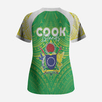 Kuki Independence 2026 Scrub Top Cook Islands 15 Finest Green Version LT05 - Polynesian Pride